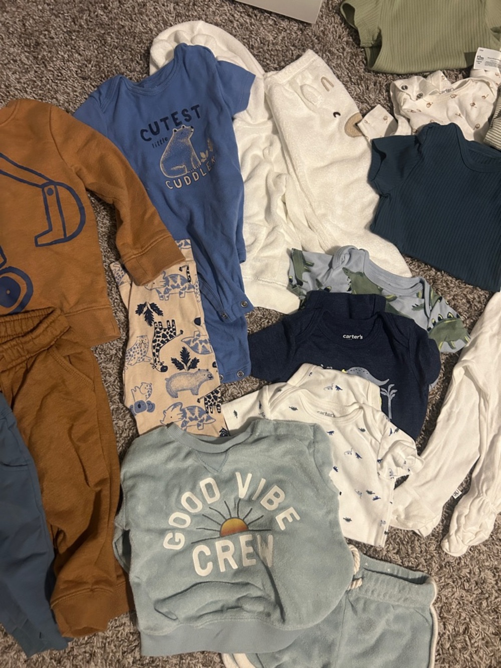 Carter's Baby Boys Neutral & Blue Multi Color Matching Set - Picture 5 of 5